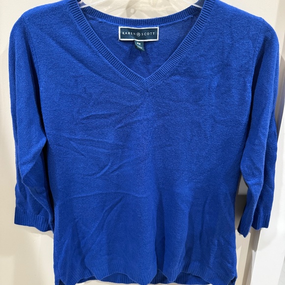 Karen Scott V-Neck Sweater - Picture 1 of 2